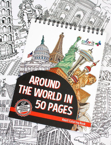 Buildings & Places Coloring Book - Creative Bee