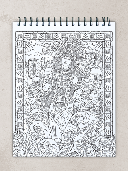 adult indian coloring pages