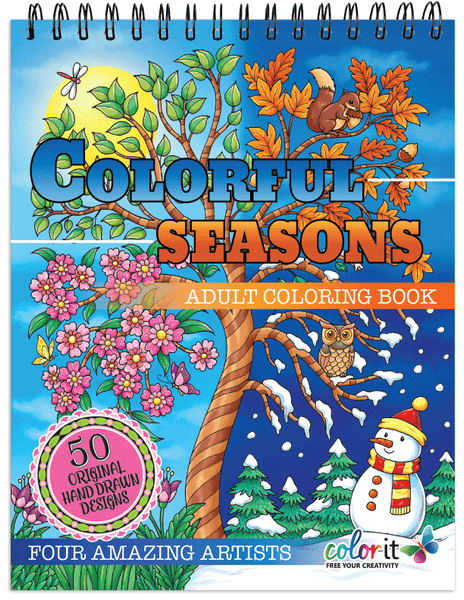 Facinating Winter Coloring Book For Adults, Kids, And Seniors: 50