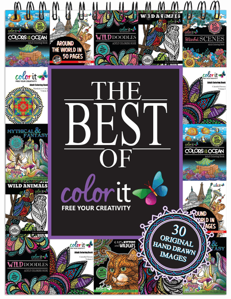 Wonders of Color: Easy & Simple Large-print Coloring Book Vol. 1