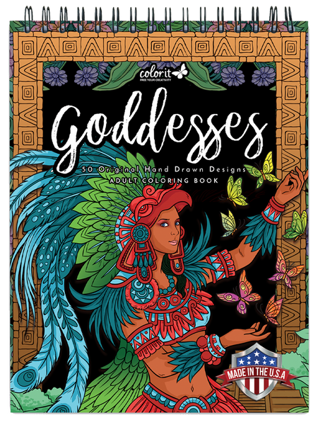 Goddesses Coloring Book for Adults Illustrated by Hasby Mubarok