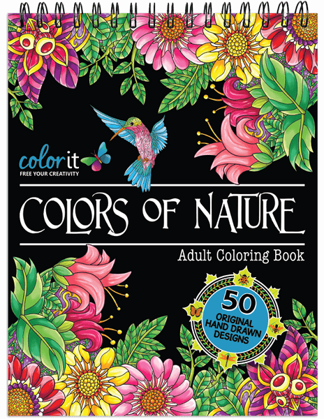 Adult Coloring Book, Hand-drawing ,Thick Pages, Water Colors & Markers, No  Bleed