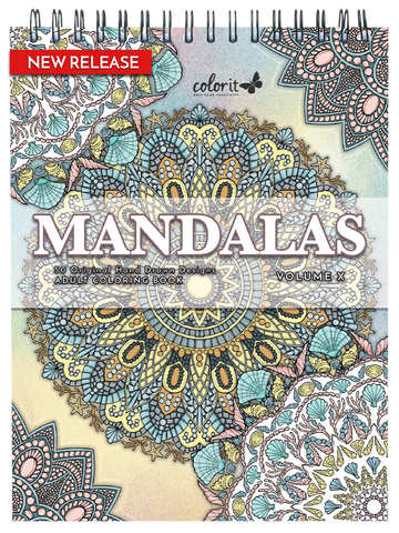 colorIt Mandalas To Color Volume X Coloring Books for Adults - 50 coloring pages of mosaic mandalas