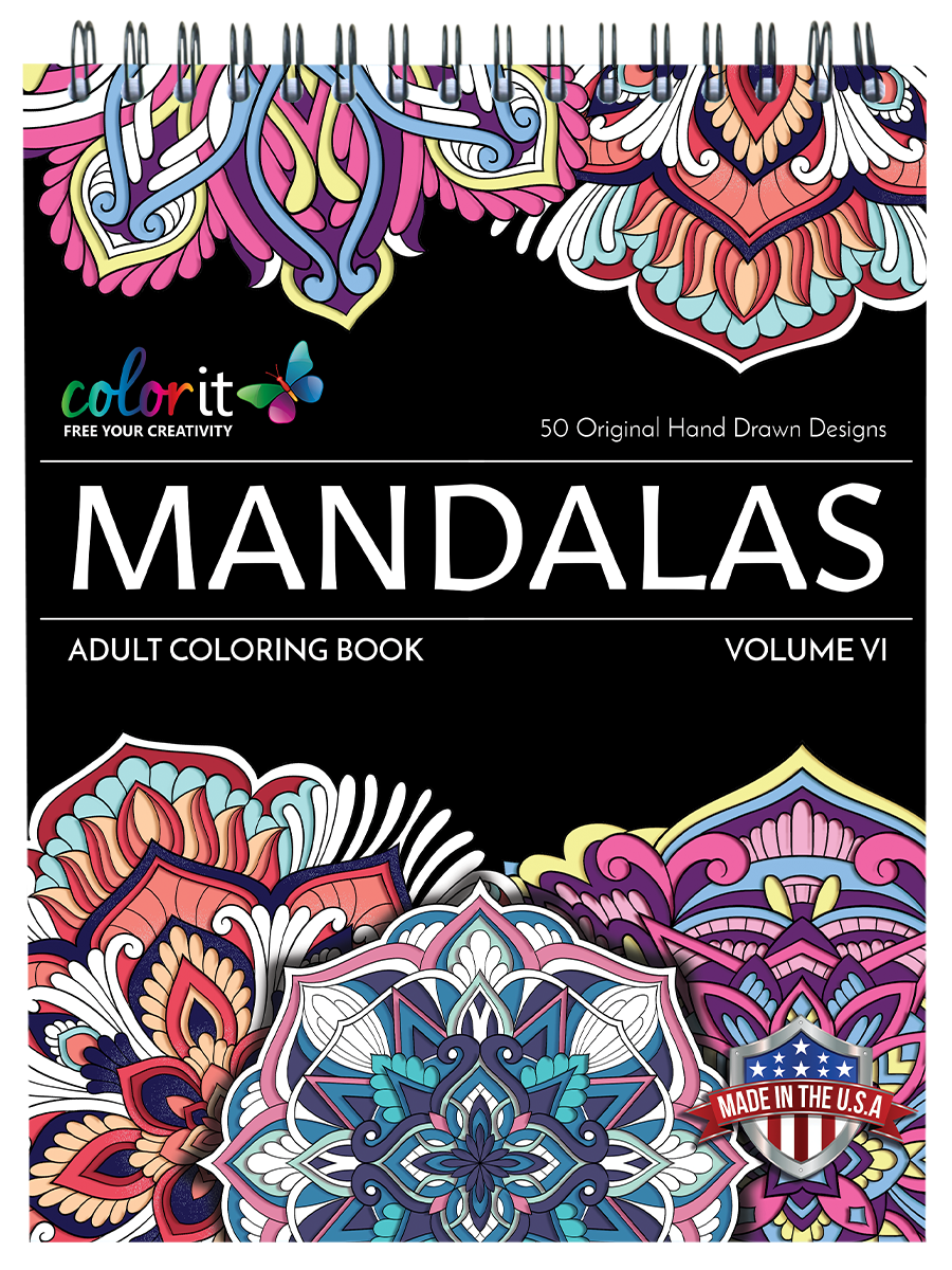 ColorIt Mandalas to Color Volume 6 adult coloring book - mandalas adult coloring books - Cover image