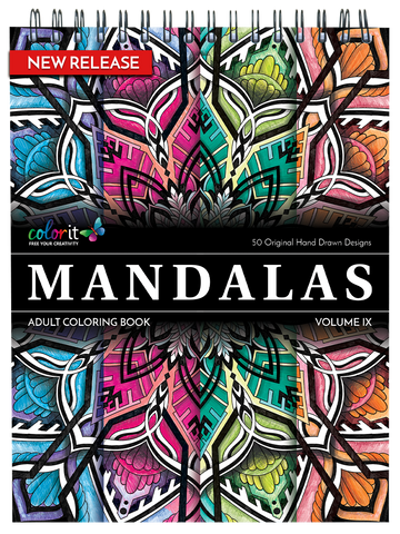 SPIRAL BOUND MANDALA COLORING BOOK - Vol.6: women coloring books