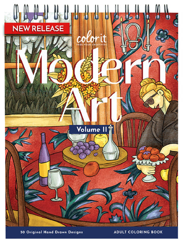 Modern Art, Volume II  adult coloring book 