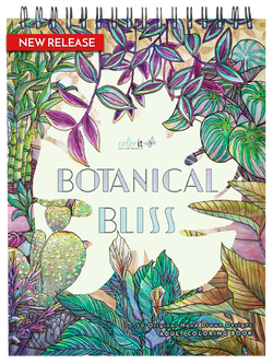 ColorIt Botanical Bliss Coloring Book for Adults Illustrated By Jackielou Pareja and Kring Demetrio