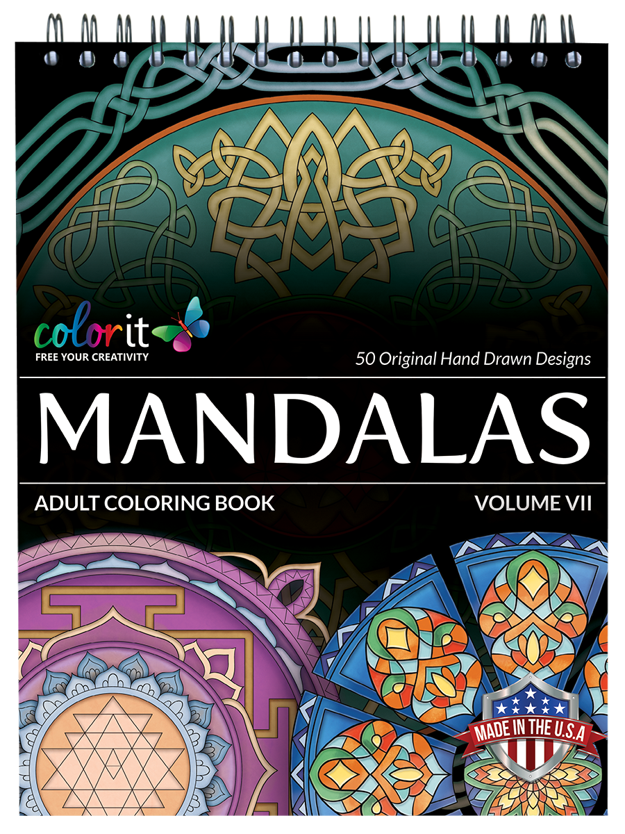 ColorIt Mandalas to Color, Volume VII Coloring Book for Adults - Front Cover