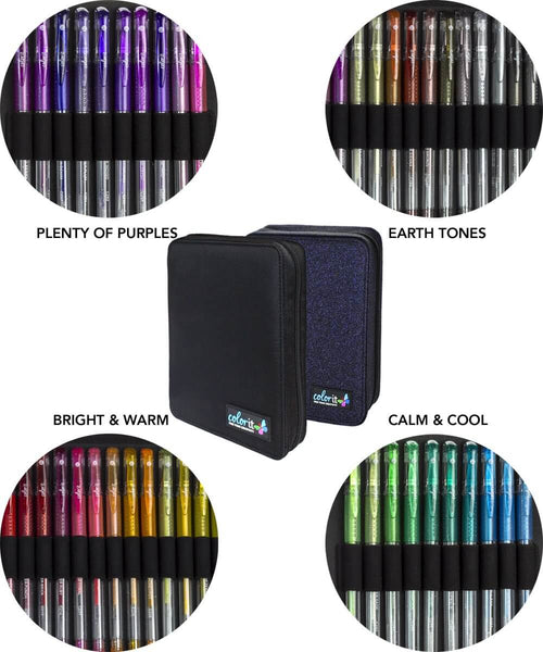 96 Gel Pen Bundle - 48 Original Set & 48 Glitter Pen Set with Refills –  ColorIt