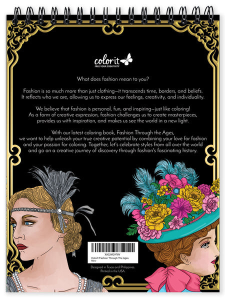 Fashion Through the Ages Adult Coloring Book – ColorIt
