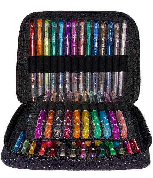 48X Gel Pens Color Glitter Set For Coloring Books Drawing Art