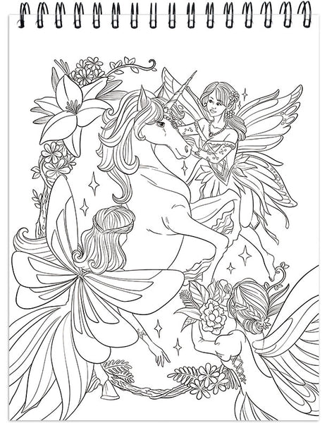 fairies and unicorns coloring pages