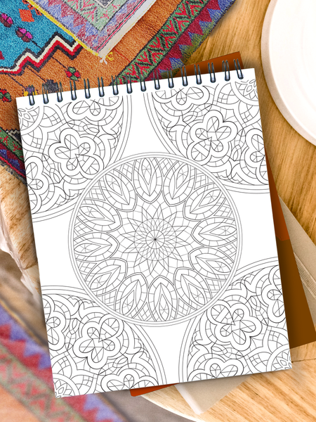 Mandala Coloring Book for Adults on Thick Artist Paper with a Spiral  Binding on The Top in Hardback