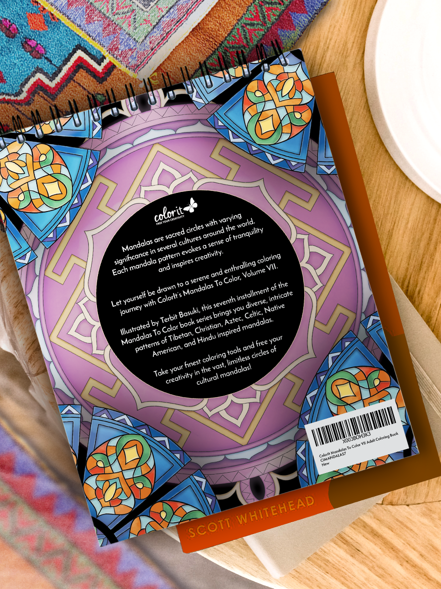 ColorIt Mandalas to Color, Volume VII Coloring Book for Adults - Back Cover