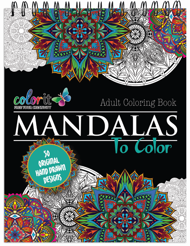 100 Flowers Coloring Book - Creative Mandala - Coloring Books