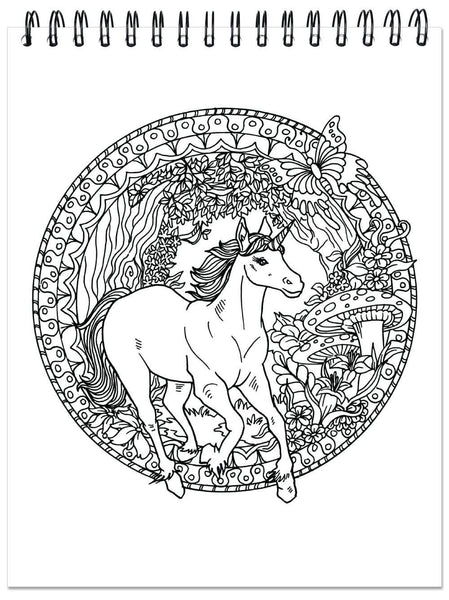 12 Pack Stress Relief Coloring Pages, Horse Digital Print, Detailed Mandala  Instant Download Set, Coloring Books Adults 