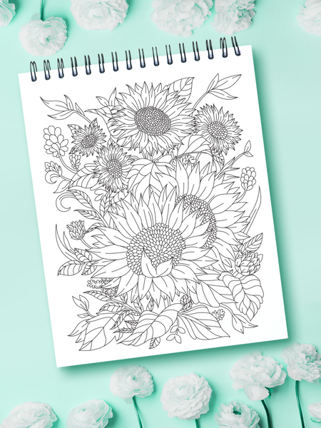 Flowers Coloring Book for Adults Relaxation: a Coloring Book with Beautiful  Realistic Flowers, Bouquets, Floral Designs, Sunflowers, Roses, Leaves, Sp  (Paperback)