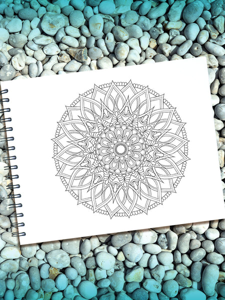 Relaxing Mandalas Adult Coloring Book: Volume 04, Spiral bound paperback,  stress relieving patterns for all